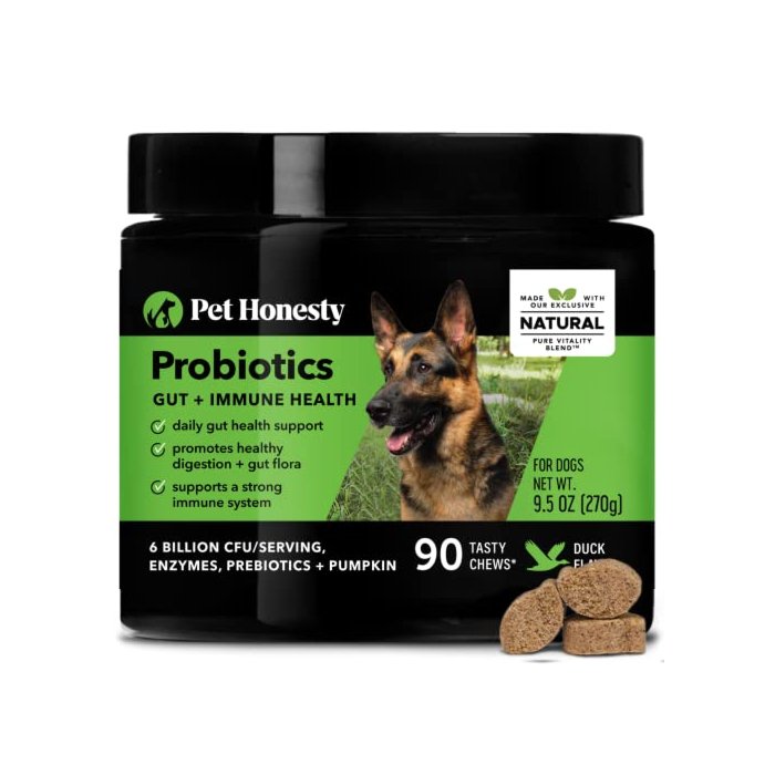 Pet Honesty Probiotics Soft Chews for Dogs - Supports Digestion and Immunity 