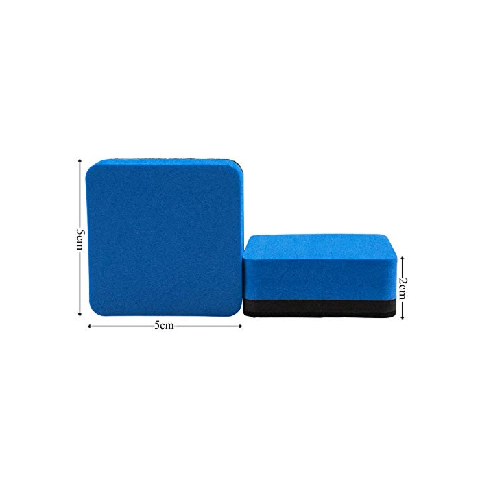 Dry Erase Erasers, EAONE 40 Pack Whiteboard Eraser Magnetic Dry Eraser Bulk Mini Chalkboard Erasers Education Craft Supplies Classroom Decor Essentials for Teachers Elementary Home Office- Blue