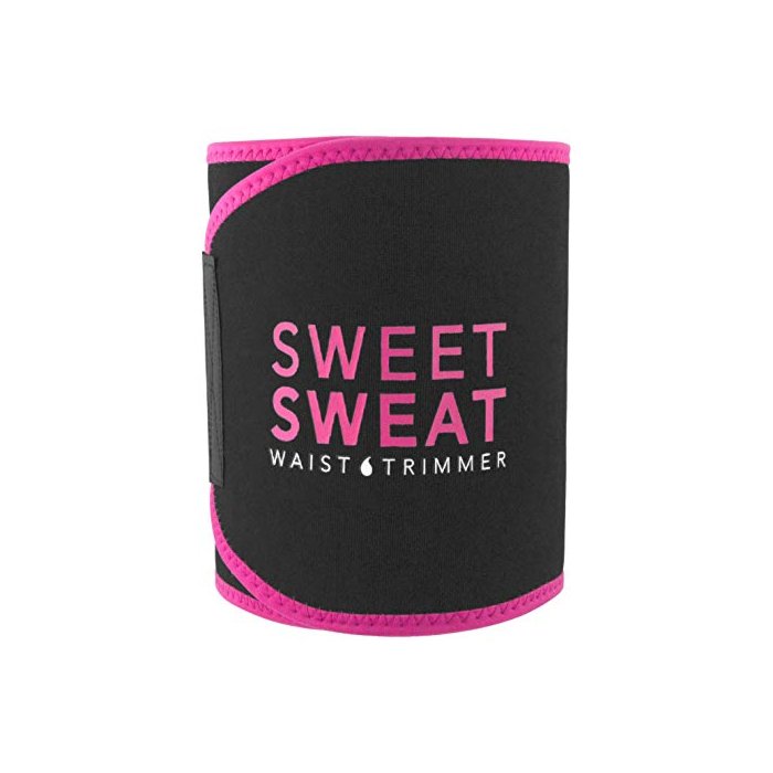 Sweet Sweat Waist Trimmer, by Sports Research - Get More From Your Workout - Sweat Band Increases Stomach Temp to Cut Water Weight - Gym Waist Trainer Belt for Women & Men - Faja para Hacer Ejercicios