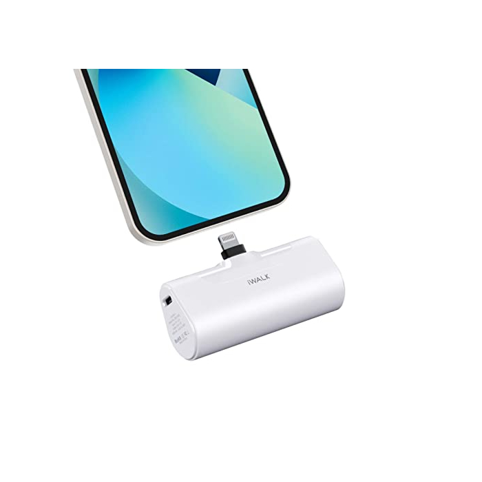 iWALK Small Portable Charger 4500mAh Ultra-Compact Power Bank Cute Battery Pack Compatible with iPhone 14/14 Pro Max/13/13 Pro Max/12/12 Pro Max/11 Pro/XS Max/XR/X/8/7/6/Plus Airpods and More,White