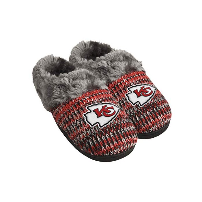 FOCO NFL Kansas City Chiefs Womens Peak Slide SlippersPeak Slide Slippers, Team Color, Medium (7-8)