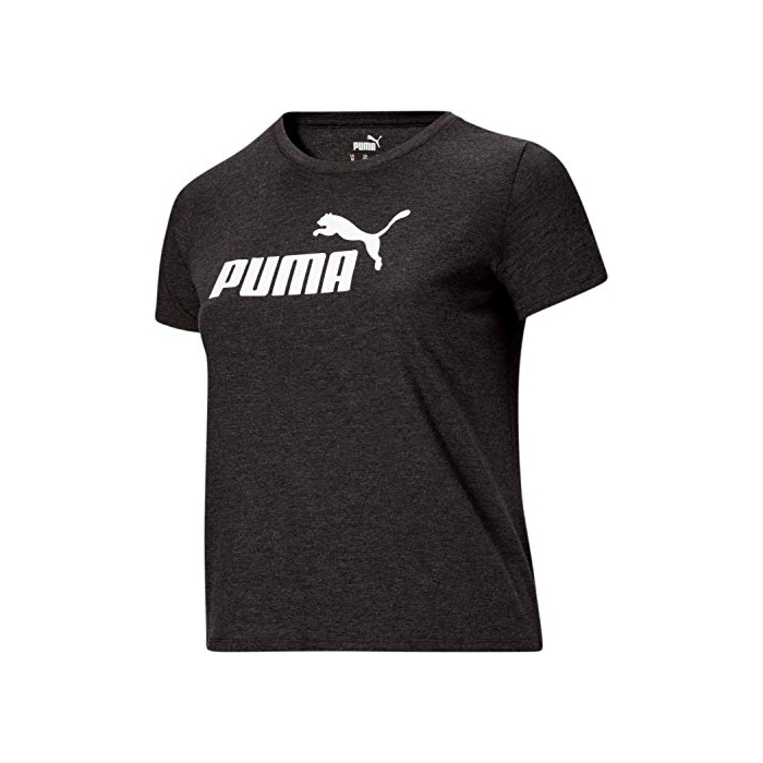 PUMA Women's Plus Size Essentials Tee, Dark Gray Heather, 2X