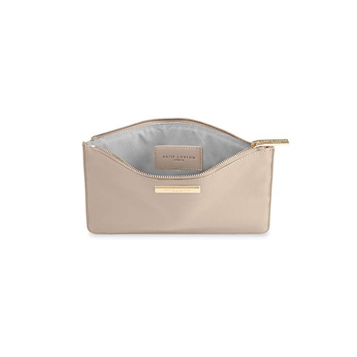 Katie Loxton Women's Medium Soft Pebble Vegan Leather Clutch Perfect Pouch Nude