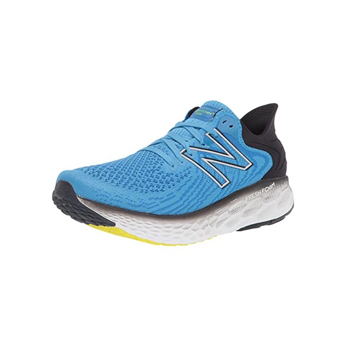 New Balance Men's Fresh Foam 1080 V11 Running Shoe, Helium/Black, 7.5 Wide