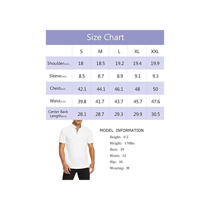 Tinkwell Mens Shirt Short Sleeve Tshirt Checked Collar Casual Sport Office Basic Poly Polo White XL