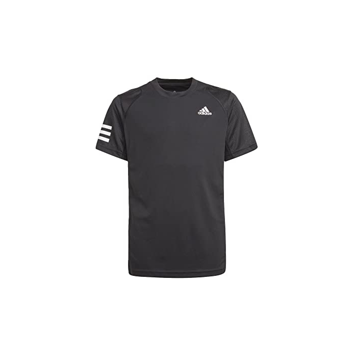 adidas Club Tennis 3-Stripes Tee, Boys//White, Large