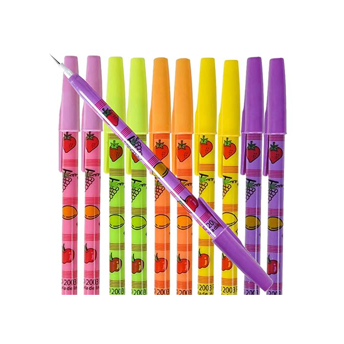 ArtCreativity Pop a Point Fruit Pencils, Bulk Set of 50, Non-Sharpening Pencils with Fruity Prints, School Stationery Supplies, Teacher Rewards, Cute Party Favors for Kids and Adults, Assorted Colors