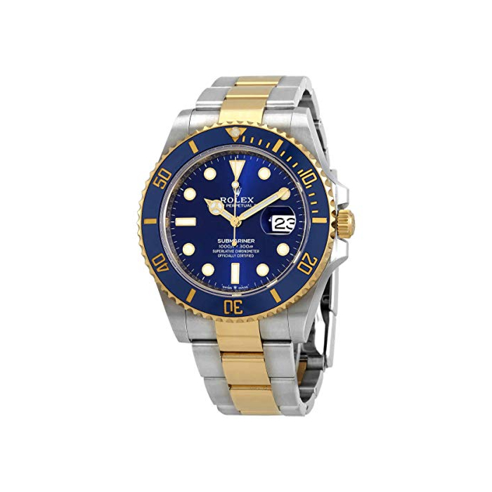 Rolex Submariner Blue Dial Stainless Steel and 18K Yellow Gold Bracelet Automatic Men's Watch 126613LBBLSO