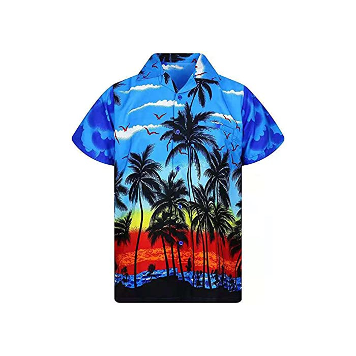 Men's Hawaiian Shirt Short Sleeve Button Beach Shirt 3_XX-Large