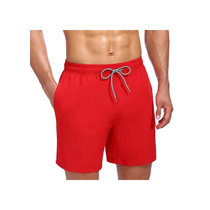 Biwisy Quick Dry Men's Swimming Trunks with Pocket Mesh and Interesting Men's Beach Shorts