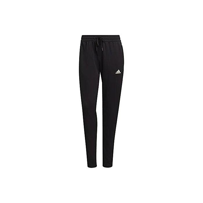 adidas Women's AEROREADY Sereno Slim Tapered-Cut 3-Stripes Pants, Black/White, X-Small/Petite