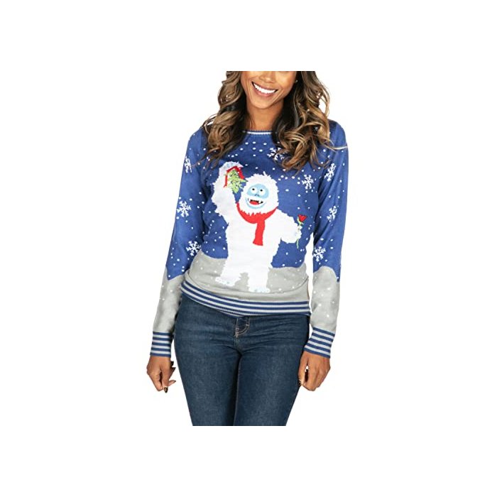 Tipsy Elves Romantic Bumble Ugly Christmas Sweater for Women for Holiday Parties and Gatherings Size Medium