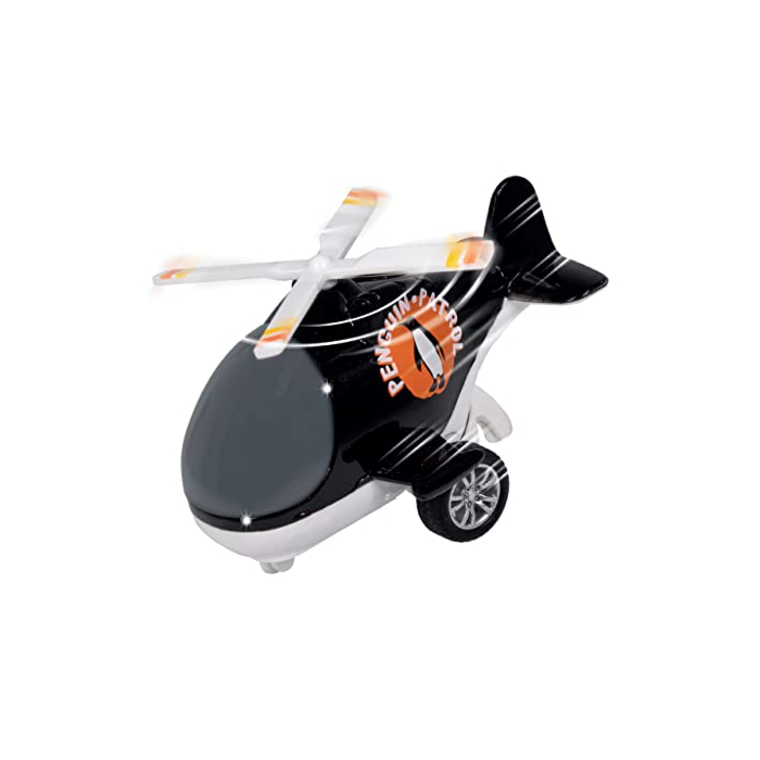 Patrol & Rescue Helicopter - Penguin from Deluxebase. Friction Helicopter Toy with Spinning Rotor for Kids and Toddlers