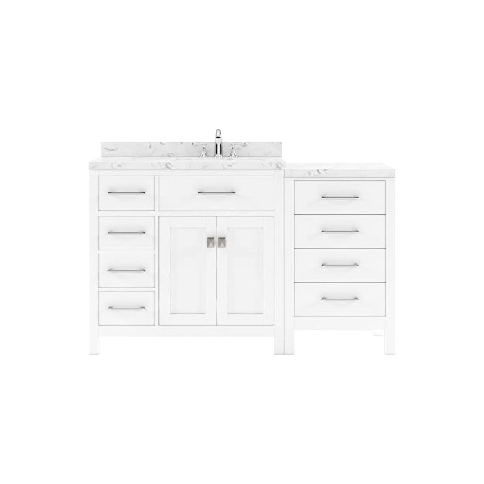 Virtu USA MS-2157L-CMSQ-WH-NM Caroline Parkway Bathroom Vanity Set, White