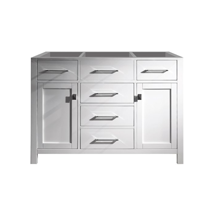 Virtu USA Caroline 48 inch Single Sink Bathroom Vanity Cabinet in White (Cabinet Only) - MS-2048-CAB-WH