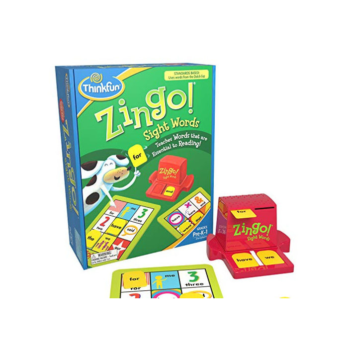 ThinkFun Zingo Sight Words Award Winning Early Reading Game for Pre-K to 2nd Grade - Toy of the Year Finalist, A Fun and Educational Game Developed by Educators for Boys and Girls