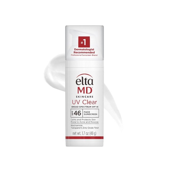 EltaMD UV Clear Face Sunscreen tube.