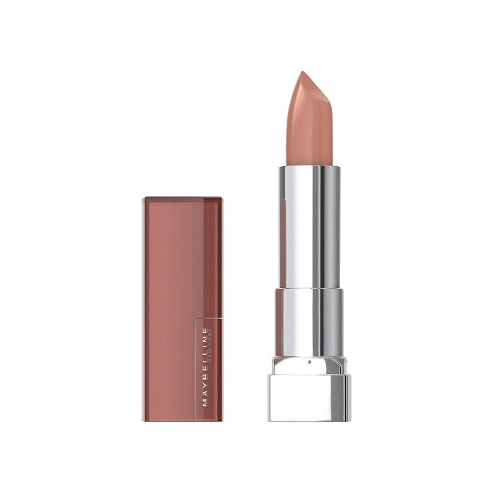 Maybelline Color Sensational Lipstick, Lip Makeup, Cream Finish, Hydrating Lipstick, Nude, Pink, Red, Plum Lip Color, Truffle Tease, 0.15 oz; (Packaging May Vary)