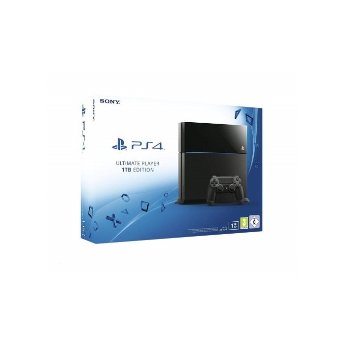 Sony PlayStation 4 1TB black console.