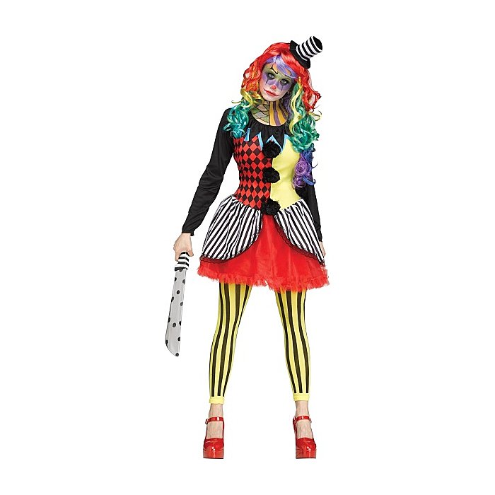 Women's Freakshow Clown Costume - Fun World, Adult Large