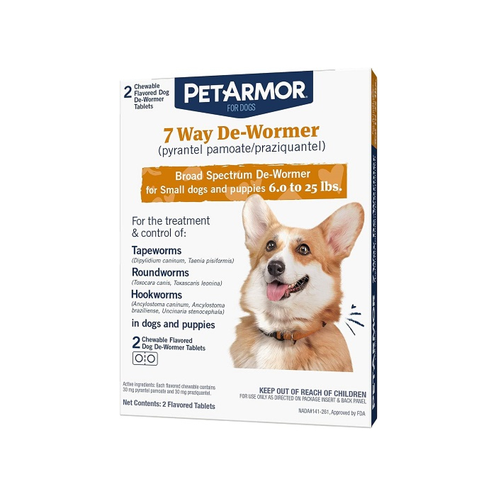 PetArmor 7 Way De-Wormer chewable tablets for dogs