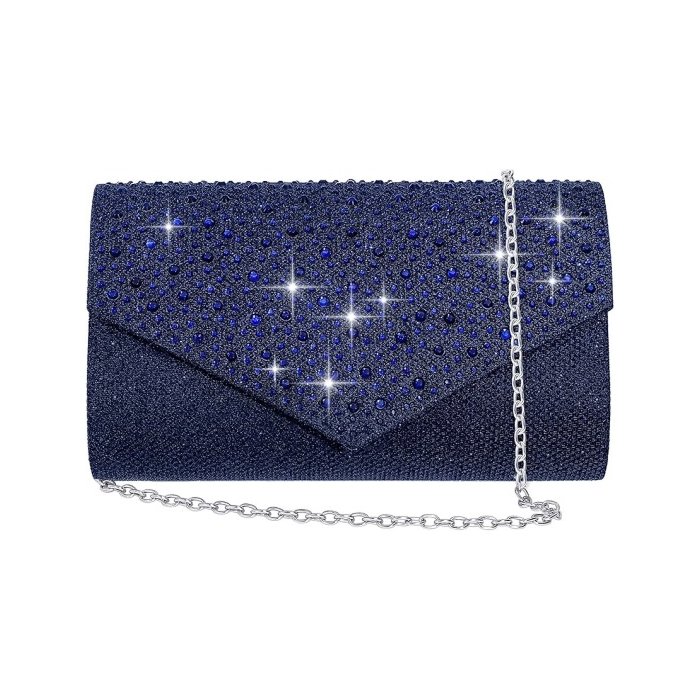 Sparkly Rhinestone Clutch: Elegant Women's Evening Bag for Weddings & Proms