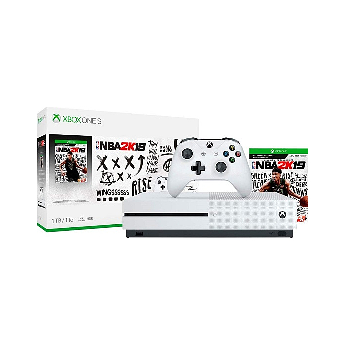 Newest Microsoft Xbox One S 2TB Hard Drive NBA 2K19 Bundle Console (4K Ultra HD Blu-ray) with Wireless Controller | Dolby Atmos Sound | Wi-Fi | USB 3.0