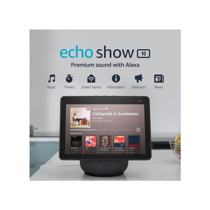 Amazon Echo Show 10 (3rd Gen) smart display with HD screen.