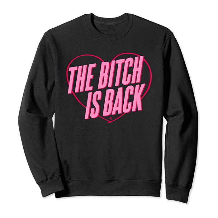 Elton John Official The Bitch Is Back Heart Sweatshirt