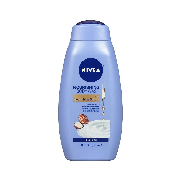 NIVEA Shea Butter Nourishing Body Wash, Moisturizing Body Wash for Dry Skin, 20 Fl Oz Bottle