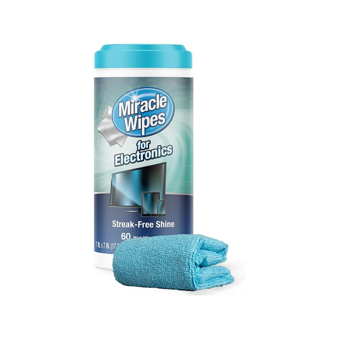 MiracleWipes package with microfiber towel 