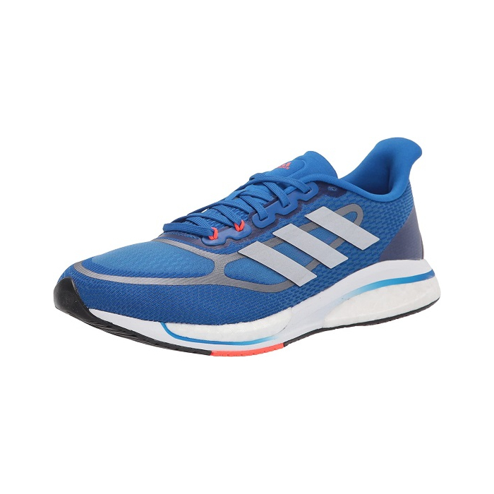 adidas mens Supernova + Football Blue/Silver Metallic/Solar Red 7