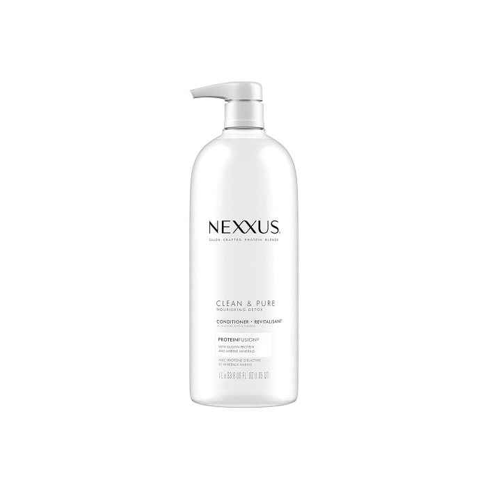 Nexxus Clean & Pure Conditioner bottle with clean background