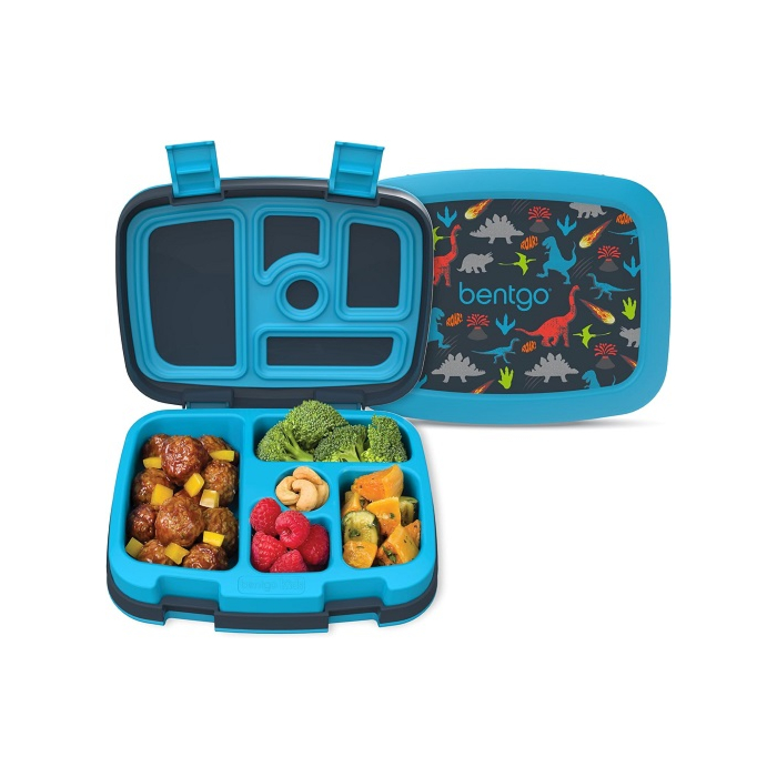 Kids Prints Leak-Proof Lunch Box with 5 compartments, perfect for packing healthy lunches for kids ages 3-7 By Bentgo 