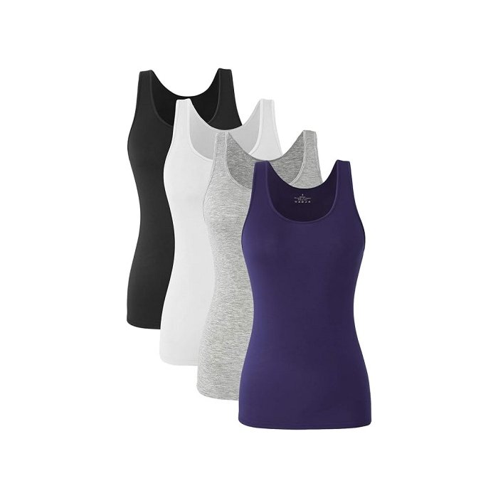 Orrpally Women's Basic Tank Tops in [Color] - 4-pack for everyday wear