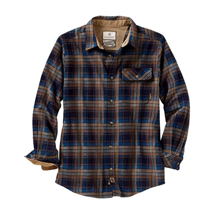 Legendary Whitetails Men's Buck Camp Flannel Shirt, Brownstone Plaid, 3X-Large - 2