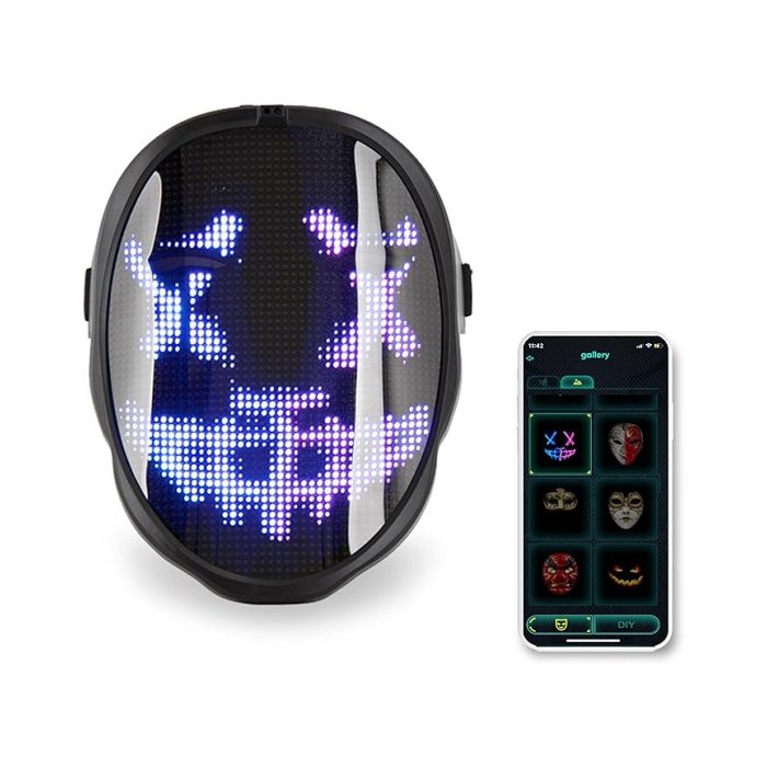 CHEMION LED Face Mask - Customizable Colors & Animations via Bluetooth App