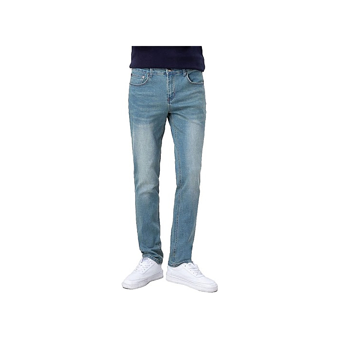 Plaid&Plain Men’s Slim Fit Jeans Tapered Jeans