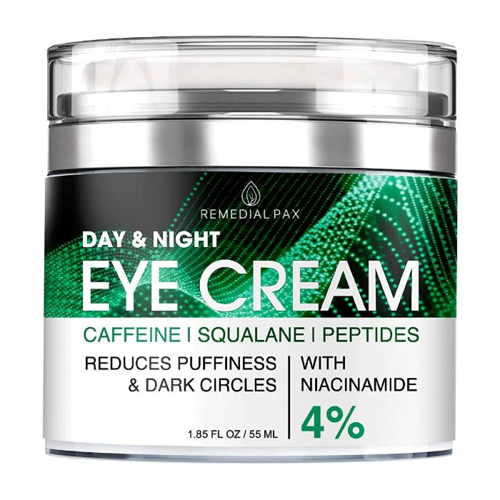 REMEDIAL Eye Cream for Dark Circles Wrinkles Puffiness and Bags Under Eyes, Anti-Aging Collagen Eye Cream, Day and Night Formula with Caffeine Niacinamide Dimethicone, Made in USA