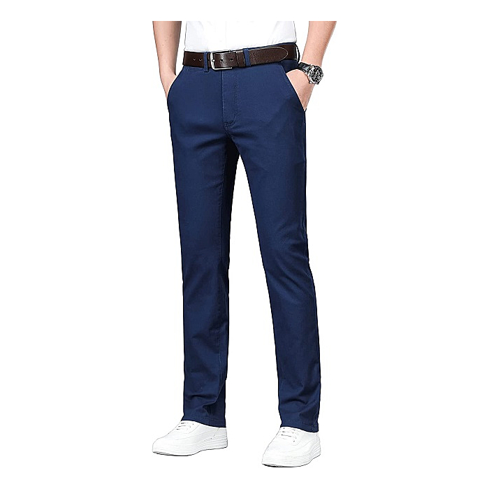 ESSYSHE Men’s Slim Fit Chino Pants Stretch Casual Khaki Pants for Men 011Navy A34X28