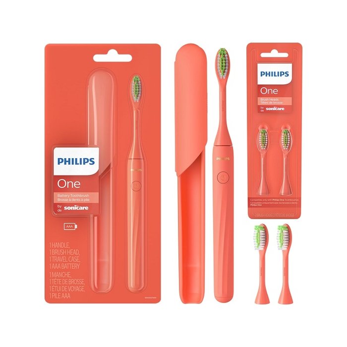 Philips Sonicare One Battery Toothbrush & Brush Heads | Miami Coral 