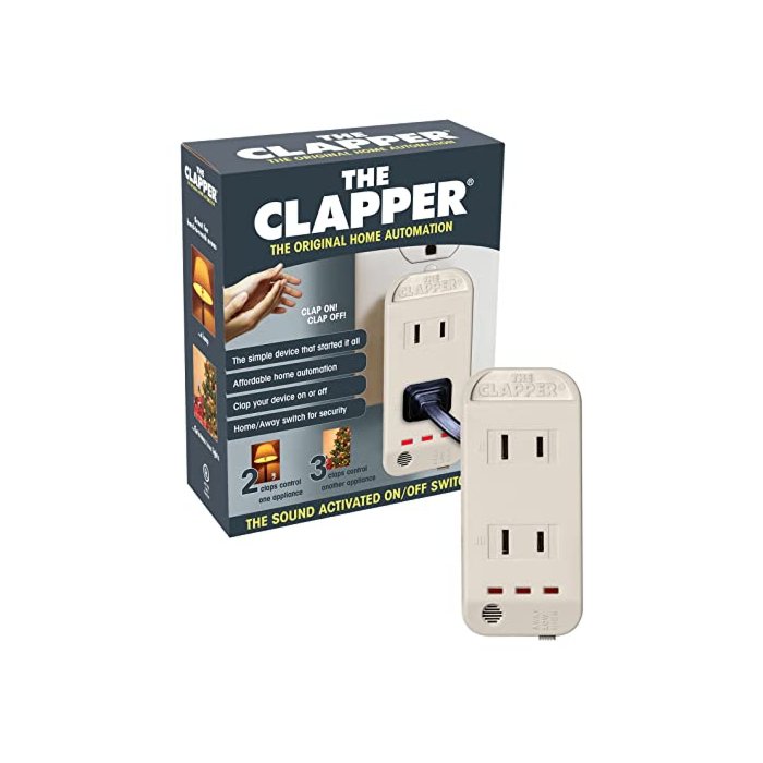 The Clapper, The Original Home Automation Sound Activated Device, On/Off Light Switch, Clap Detection - Kitchen Bedroom TV Appliances - 120v Wall Plug Smart Home Technology, As Seen On TV Home Gift