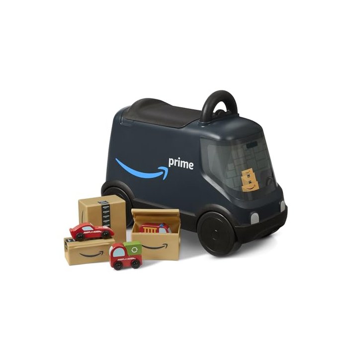 Amazon Delivery Van Ride On Toy for Kids, Blue Toddler Ride on Toy for Ages 2+, Amazon Exclusive