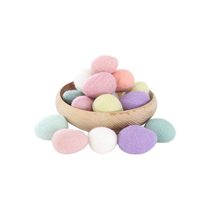 Pastel Easter Felt Eggs- 100% wool felt- choose 6 or 12 count- by Sheep Farm Felt