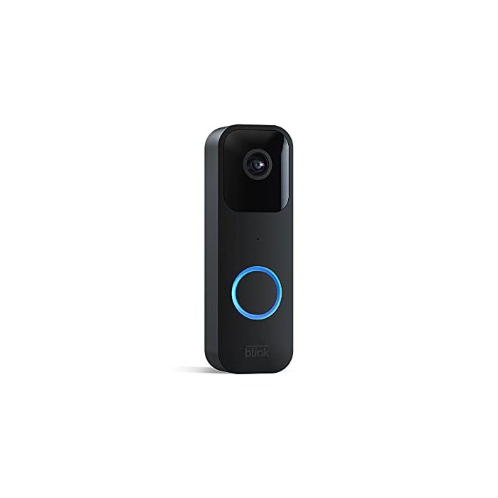 Blink Video Doorbell | Two-way audio, HD video, motion and chime app alerts and Alexa enabled — wired or wire-free (Black)