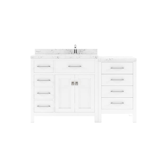 Virtu USA MS-2157L-CMRO-WH-NM Caroline Parkway Bathroom Vanity Set, White