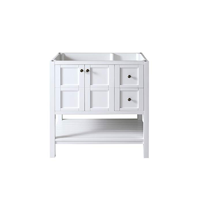 Virtu USA ES-30036-CAB-WH Winterfell Bathroom Vanity, 36 inches, White