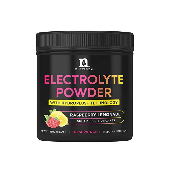 Keto Electrolytes Powder No Sugar - Delish Sugar Free Electrolyte Powder - Fasting Electrolytes Hydration Powder with Trace Minerals - Zero Carb Zero Calorie Electrolyte Drink Mix - Raspberry Lemonade