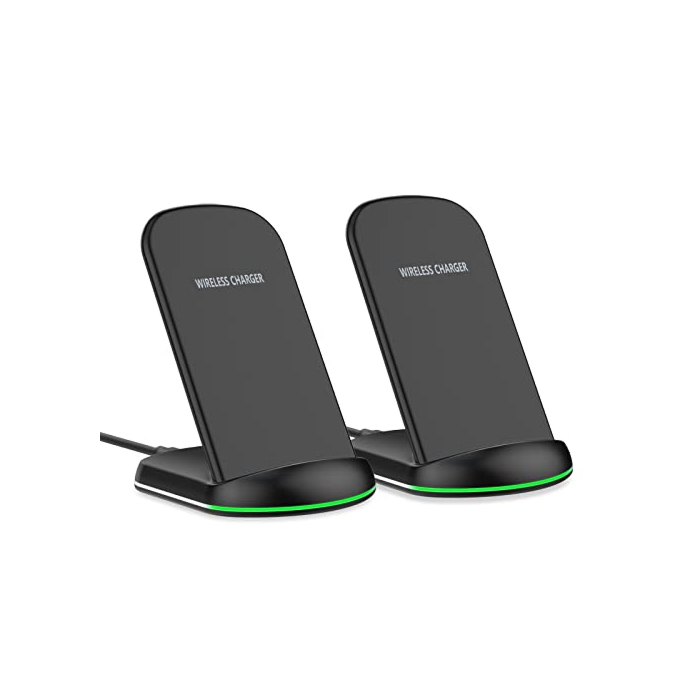 Yootech [2 Pack] Wireless Charger,10W Max Wireless Charging Stand,Compatible with iPhone 14/14 Plus/14 Pro/14 Pro Max/13/13 Mini/13 Pro Max/SE 2022/12/11/X/8,Galaxy S22/S21/S20/S10(No AC Adapter)