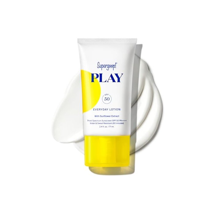 Supergoop! PLAY Everyday Lotion SPF 50-2.4 fl oz - Broad Spectrum Body & Face Sunscreen for Sensitive Skin - Great for Active Days - Fast Absorbing, Water & Sweat Resistant